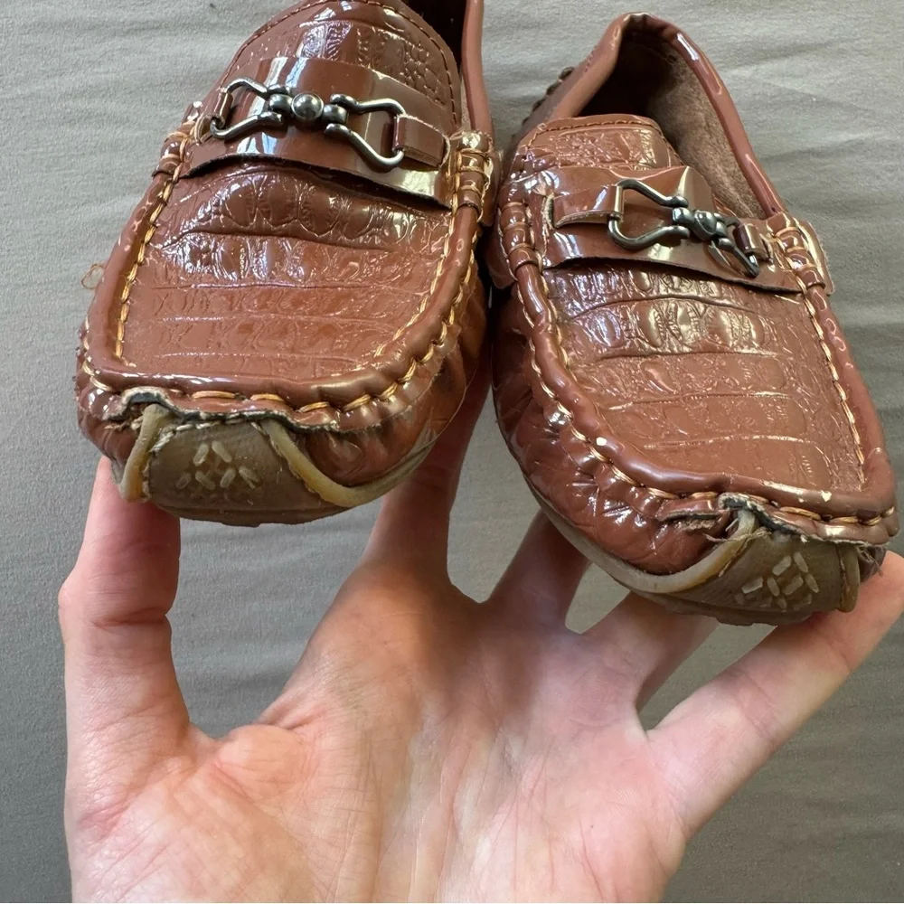 Kids Boys Woven Buckle Moccasin Loafers Dress Shoe